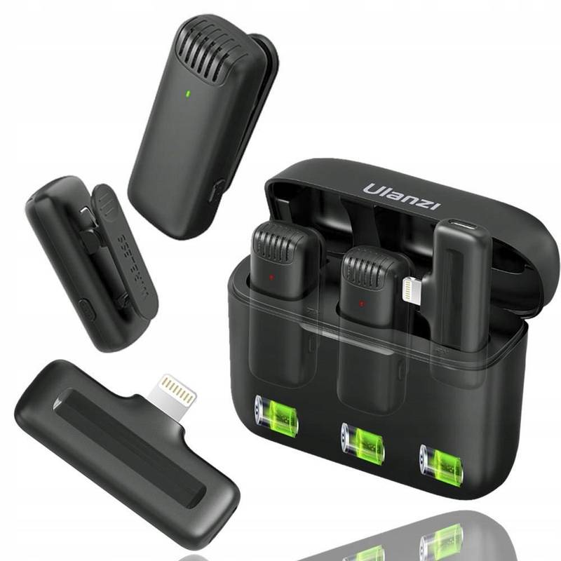 Ulanzi J12 Dual Wireless Microphone For iPhone With Charging Case - Image 3